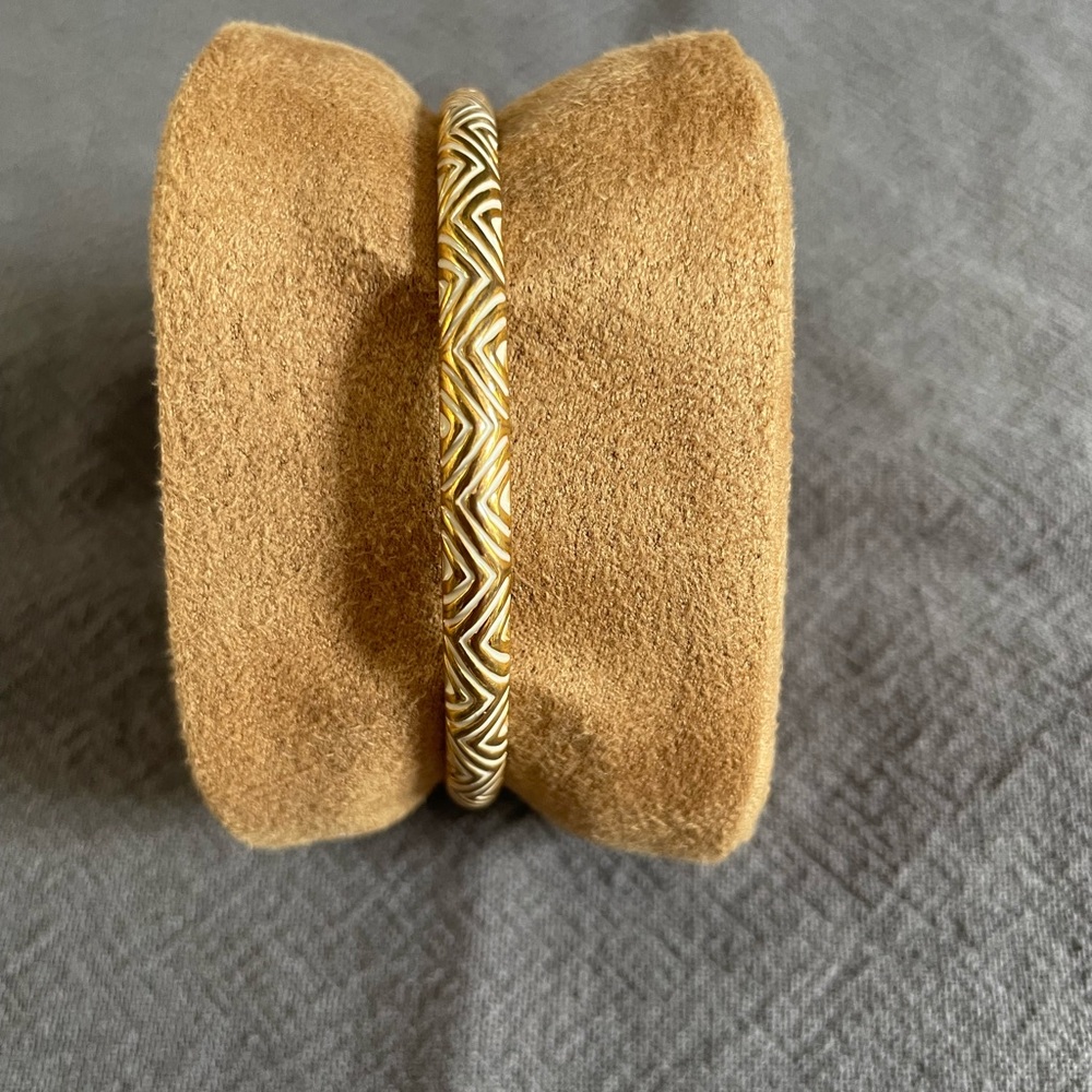 Gold and White Bangle
